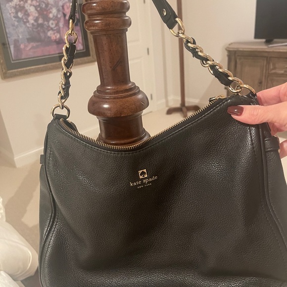 Kate Spade black leather bag in excellent condition. - Picture 8 of 9